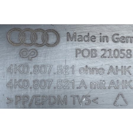 AUDI A6 C8 SPOILER ZDERZAKA TYŁ 4K0807521