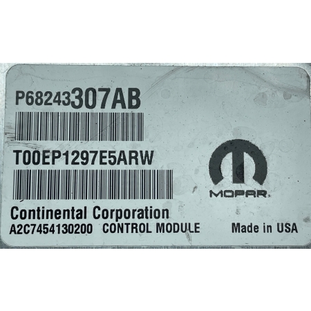 P5 DODGE CHARGER 2017 5.7 V8 STEROWNIK SILNIKA ECU KOMPUTER 68243307AB