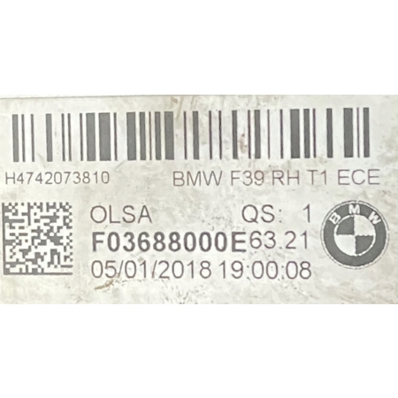 PRAWA LAMPA LED EUROPA BMW X2 F39 7420738