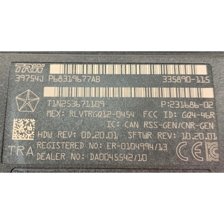 U1 DODGE RAM 1500 IV LIFT 14- 3.6 MODUŁ STEROWNIK KEYLESS 68319677AB