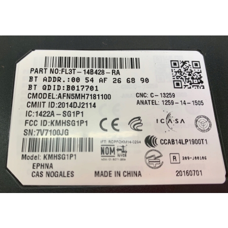 U6 FORD F150 2015- 3.5 4X4 MODUŁ STEROWNIK SYNC FL3T-14B428-RA