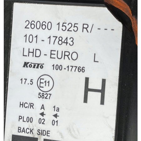 RENAULT KANGOO II LIFT 2013 - LAMPA LEWA PRZÓD PRZEDNIA 260601525R