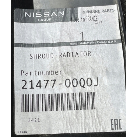 NISSAN QASHQAI II J11 OSŁONA DOLNA CHŁODNIC 214777177R 21477-00Q0J