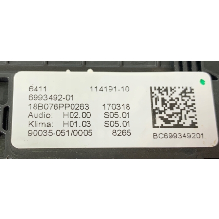PANEL RADIA KLIMATYZACJI BMW X5 X6 G05 G06 G32 6993492 23.03.18