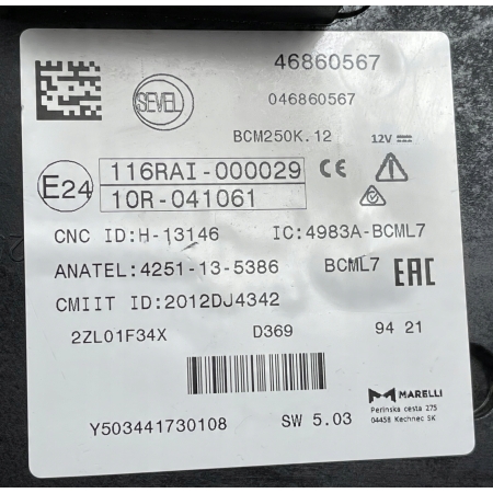 SKRZYNKA BEZPIECZNIKÓW BSI JUMPER PEUGEOT BOXER III 46860567