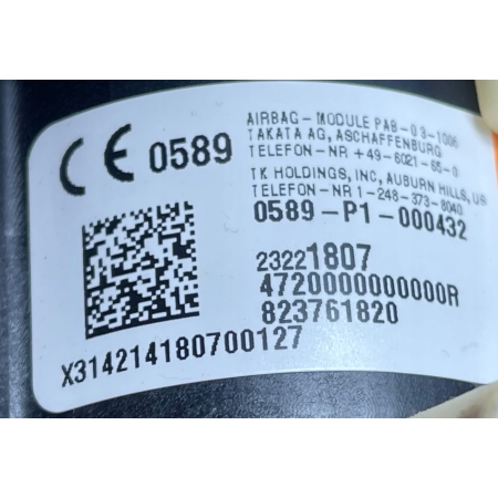 P2 CADILLAC ESCALADE IV 2014 - ZAŚLEPKA DESKI PODUSZKA AIRBAG 23221807