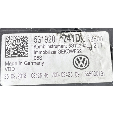 VW GOLF VII LICZNIK ZEGARY 5G1920741D