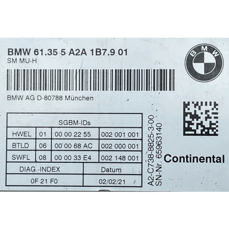 BMW X3 G01 MODUŁ KOMFORTU STEROWNIK FOTELA 5A55AD9
