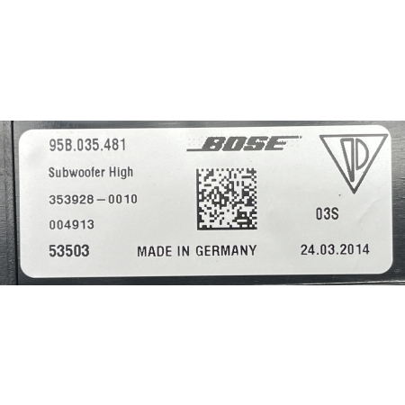 B1 PORSCHE MACAN S 2015 SUBWOOFER TUBA BASOWA GŁOŚNIK 95B035481