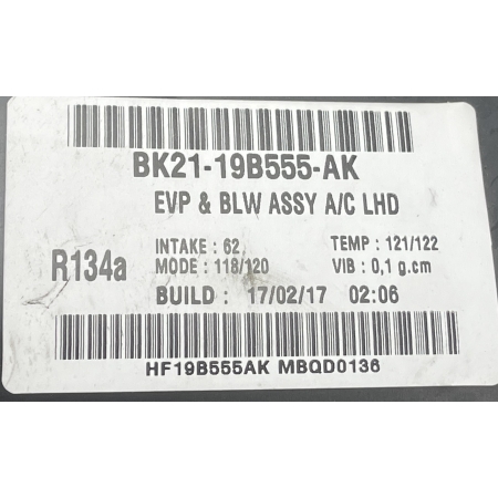 B2 TRANSIT CUSTOM 2013 - NAGRZEWNICA DMUCHAWA BK21-19B555-AK