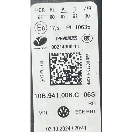 26 VW ID3 ID.3 LAMPA PRZÓD PRAWA FULL LED 10B941006C 03.10.2024