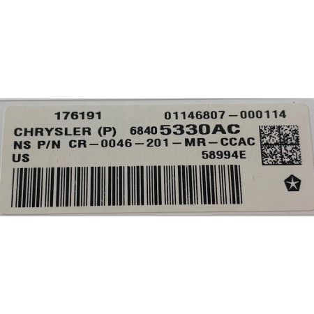 U7 CHRYSLER PACIFICA II 16- LICZNIK ZEGARY PRZEBIEG 29883 68405330AC