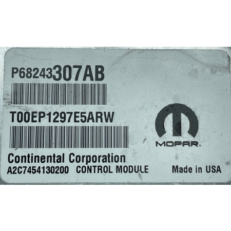 P5 DODGE CHARGER 2017 5.7 V8 STEROWNIK SILNIKA ECU KOMPUTER 68243307AB