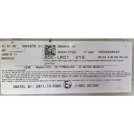 M53 MODUŁ STEROWNIK BDC FEM BMW 5 G31 9869876