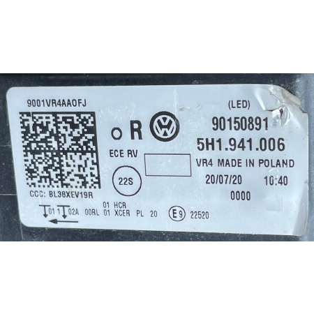 G8-11 VW GOLF 8 VIII 2019 - LAMPA PRAWA PRZÓD FULL LED 5H1941006 20.07.20