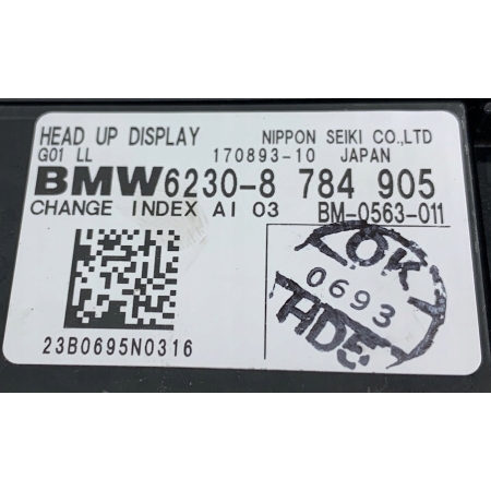 WYŚWIETLACZ HEAD UP BMW X3 G01 8784905