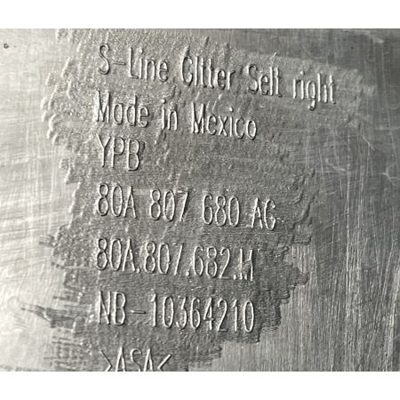 AUDI Q5 II 80A S-LINE KRATKA PRAWA ZDERZAKA PRZÓD 80A807680AG 80A807680H