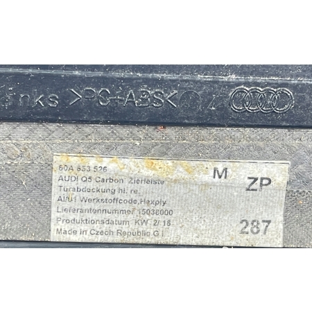 ^ AUDI Q5 II LISTWA CARBON PRAWA TYŁ 80A853526