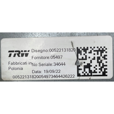 JEEP COMPASS II LIFT WSPOMAGANIE ELEKTRYCZNE KOLUMNA 00522131820