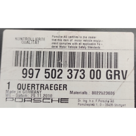 $ PORSCHE 997 911 BELKA POPRZECZNA 99750237300